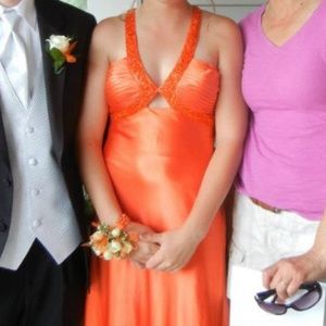 Orange prom dress